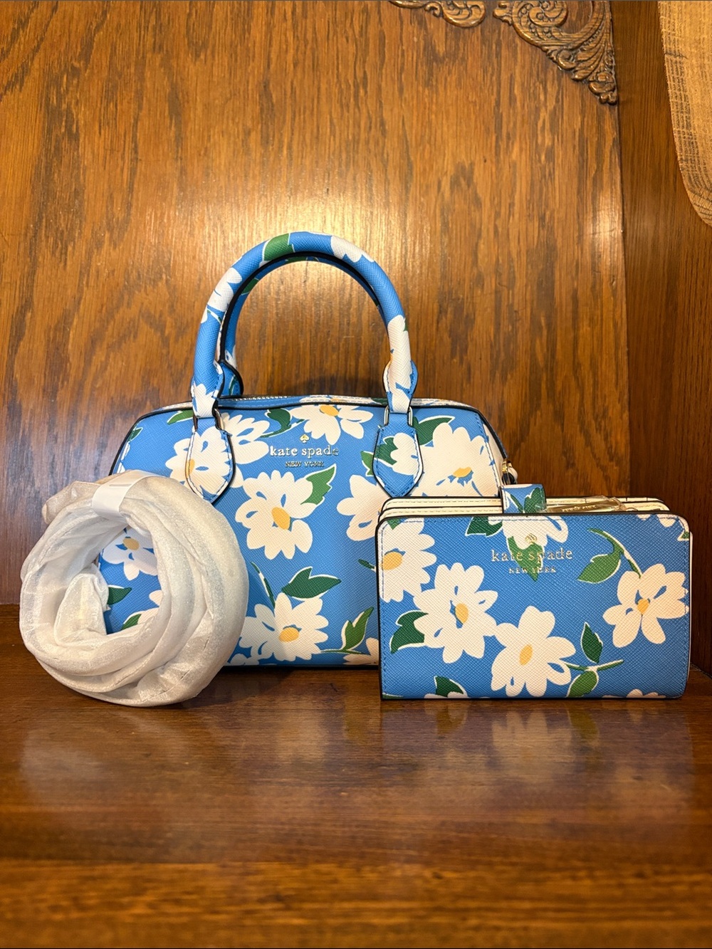 NWT-Kate Spade-SET-Madison Duffle Crossbody &Schuyler Wallet-Charming🌼Daisy-$548